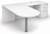 White Peninsula L-Shaped Desk 