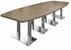 12' x 4' Boat Shape Conference Table with Chrome Steel Bases