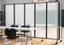 13.5'W x 6'H Frosted Acrylic Folding Mobile Room Divider