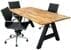 6' x 3' Solid Wood Meeting Table with Metal A-Frame Legs