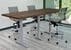 8' x 3' Deluxe Solid Wood Electric Lift Height Adj. Conference Table in Chocolate - See Other Sizes