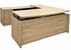 Beaumont Conference U-Shaped Workstation, Height Adjustable L-Surface & 3 Drawers - 71