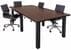 Conference Tables w/Square Black Legs In Several Colors 6' to 16' Long.  6' x 4' Size-See Other Sizes Below