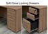Urban Walnut Bow Front L-Shaped Desk w/6 Drawers - 71