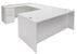 White Laminate Straight Front U-Workstation