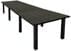 12' Charcoal Rectangular Table w/8 Black Chairs - Conference Set