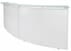 2-Person Curved Glass Top Reception Desk in Charcoal or White - 9' Wide