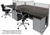 TrendSpaces Value Cubicle Series - 4 Person Cluster Cubicle