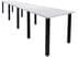 16' x 4' Standing Height Conference Table w/Square Post Legs