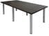 8' Rectangular Table in Charcoal/Silver with 6 Black Chairs Conference Room Set