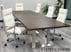  8' x 4' Modular Solid Wood Conference Table w/ Steel Dual Column Bases - See Add-On Sections Below