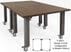 Mobile Industrial Steel Leg Conference Table - 6'x4' / 8'x3' Table - See Other Sizes