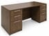 Modern Walnut Rectangular Managers Desk w/6 Drawers