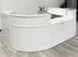 U-Shaped Curved Glass Top Reception Desk