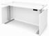 White Adjustable Height Rectangular Front Desk