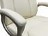 300-Lbs. Capacity High Back Cream Leather Conference Chair
