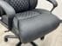 400 lbs. Cap. Cowhide Leather Executive Chair with Diamond Stitching in Black