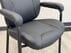 400 lbs. Capacity Black Vinyl Guest Chair with Padded Arms