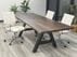 8' x 3' Solid Wood Conference Table in Chocolate with Metal A-Frame Base