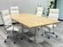 8' x 4' Solid Wood Conference Table w/ Steel Disc Bases - See Add-On Sections Below