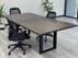 8' x 4 Sophisticate Series Solid Wood Electric Lift Meeting Table