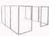 9'W x 9'D x 5'H Clear Acrylic Modular Office - Longitudinal Add-On