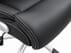 Black Genuine Cowhide Leather Executive Desk Chair with Flip Up Arms