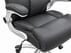 Black Genuine Cowhide Leather Executive Desk Chair with Flip Up Arms