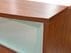 Cherry Laminate L-Shaped Reception Desk w/Frosted Glass Panel