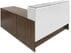 Emerge Glass Top L-Shaped Reception Desk w/Drawers & LED Light - 66