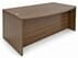 Modern Walnut Bow Front Conference Desk w/6 Drawers