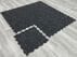 Interlocking Rubber Gym Floor Tiles - Black w/White Fleck - Set of 9