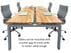 4-Person Solid Wood Benching Workstation w/ 48