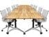 Solid Wood Modular Flip Top Conference Table - 60