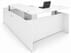 Enclosed Straight Front U-Shaped Desk with Height Adjustable L-Surface