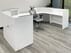 U-Shaped Curved Glass Top Reception Desk