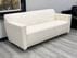 Cream Leather Lounge / Reception Seating - Cream Leather 3-Seater 