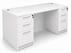 White Rectangular Managers Desk w/6 Drawers