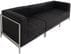Black Tufted Modular 3-Seat Sofa