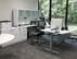 Bow Front U-Desk with Hutch and Height Adjustable L-Surface