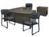 Office Desk & Chair Set for 12' x 12' Office - Charcoal Laminate