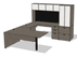 Elite Custom U-Shaped Peninsula Workstation with Cabinets - Right Bridge