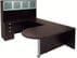 Mocha Peninsula U-Shaped Workstation w/Hutch