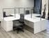 12' x 12' x 5'H 4-Person Cubicle with Clear Acrylic Dividers