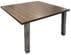4' x 4' Meeting Table Add-On Section w/ Raw Steel Legs