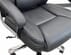 Black Top Grain Leather 500 Lbs. Capacity Desk Chair with 24