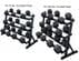 55-100 Lb. Dumbbell Set w/Storage Racks - 1550 lbs. Total 