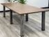 8' x 3' Rectangular Meeting Room Table w/ Raw Steel Legs