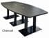 8' x 4' Boat Shape Conference Table with Black Steel Bases - Other Sizes Available