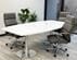 8' x 4' Boat Shaped Table with Steel Disc Bases - Other Sizes Available